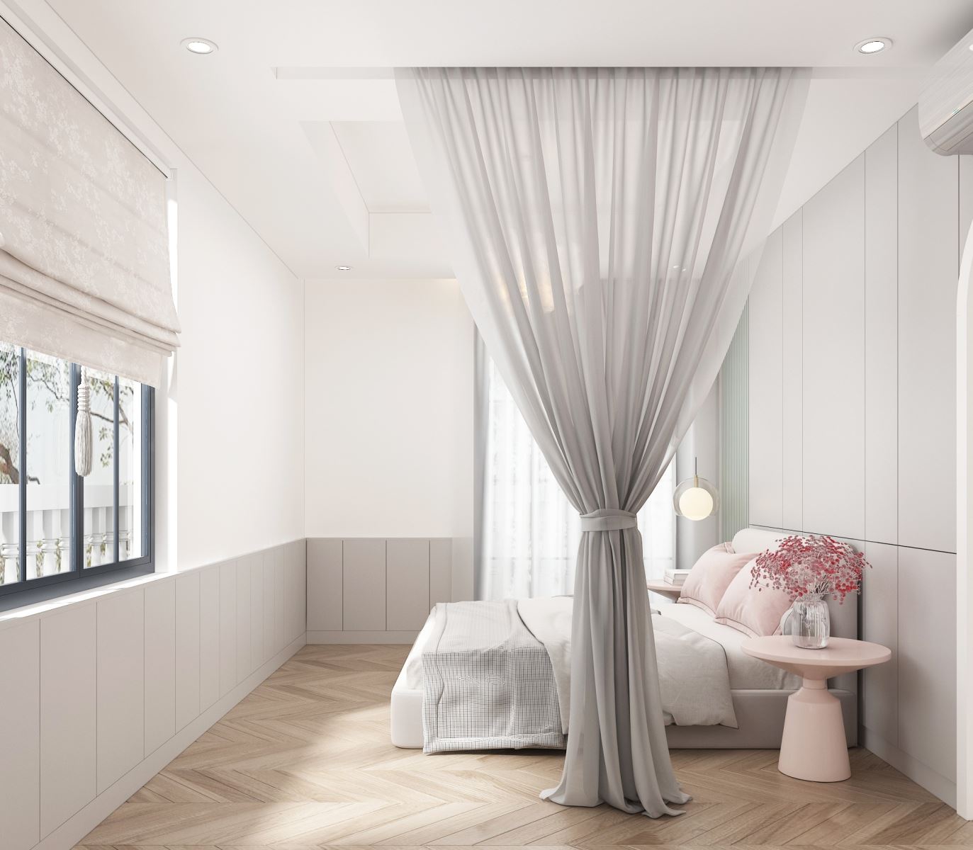 Thiết kế nội thất biệt thự Anh Nhân - Phòng ngủ 4