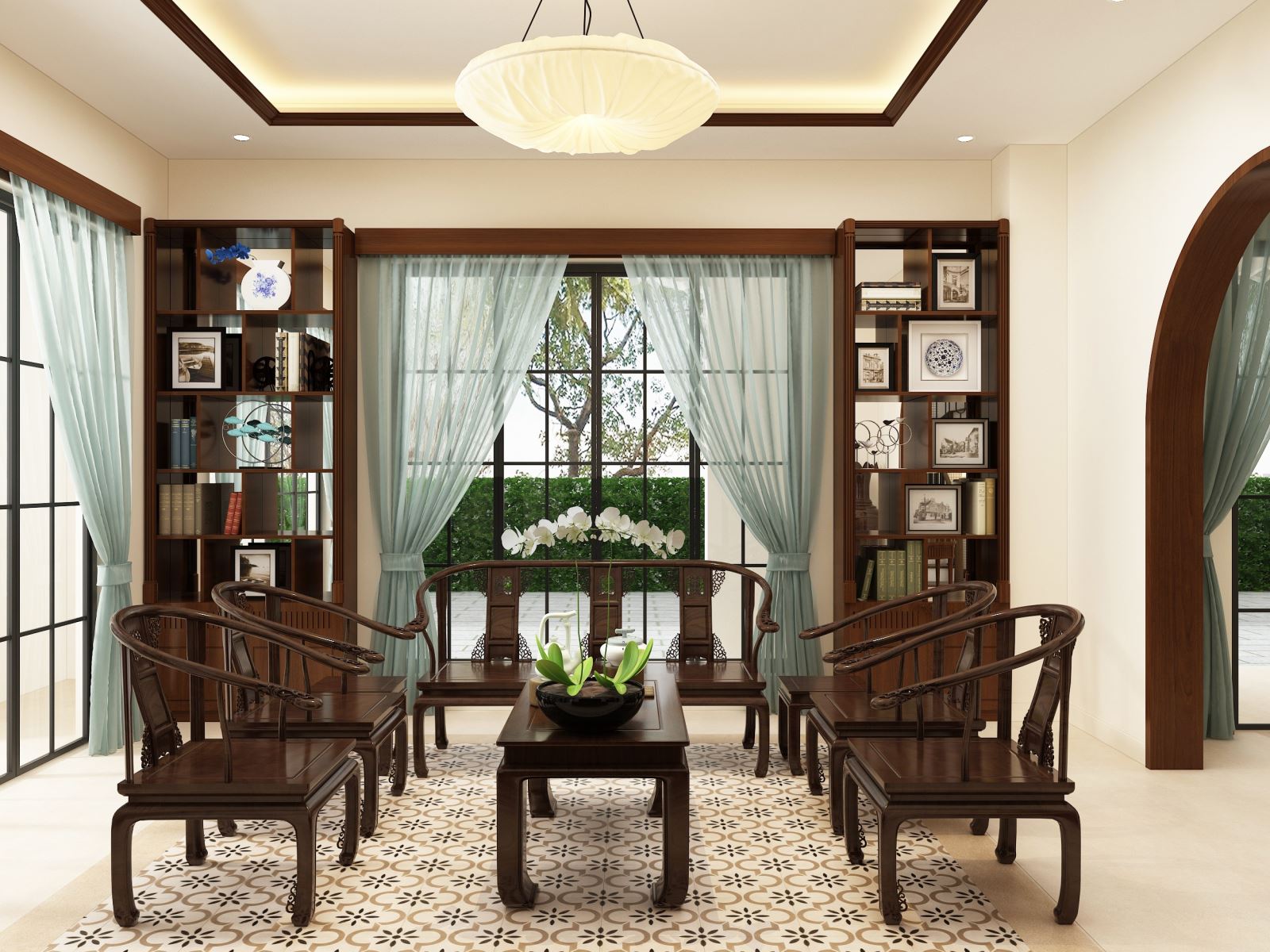 Thiết kế nội thất biệt thự Anh Nhân - Phòng khách