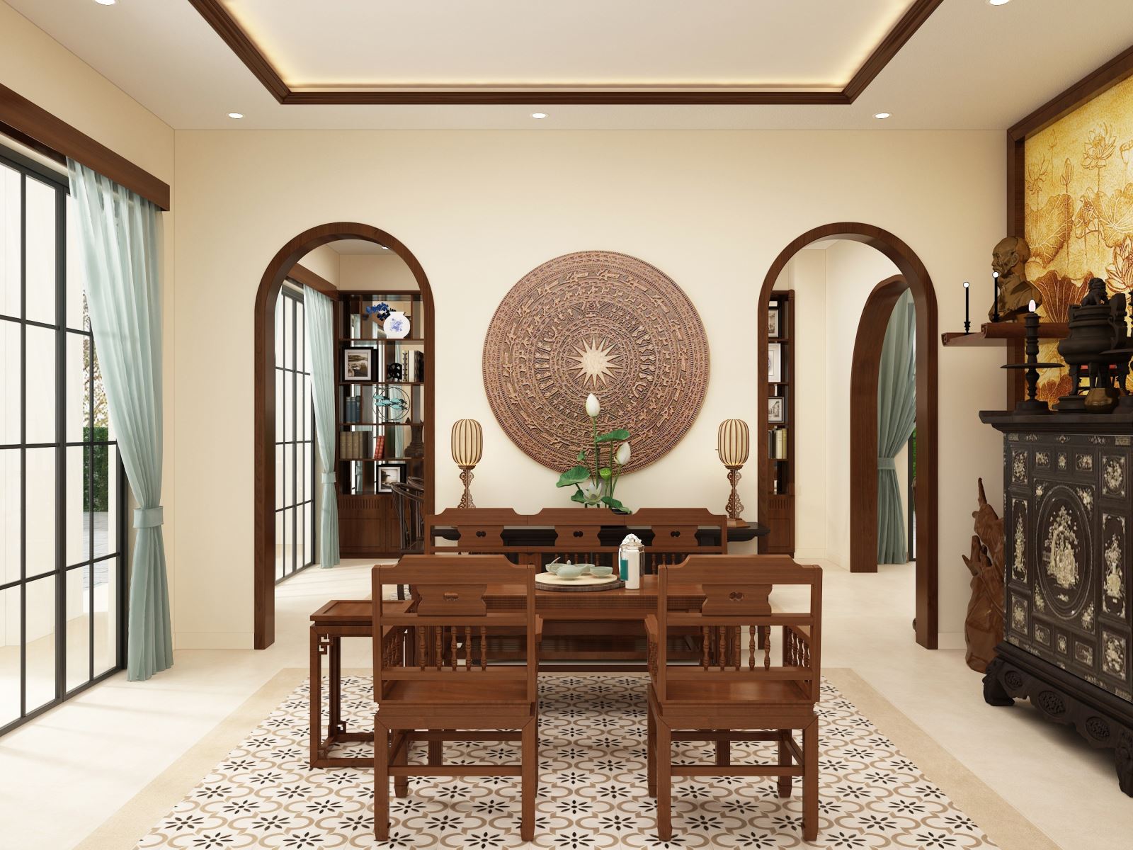 Thiết kế nội thất biệt thự Anh Nhân - Phòng thờ 2