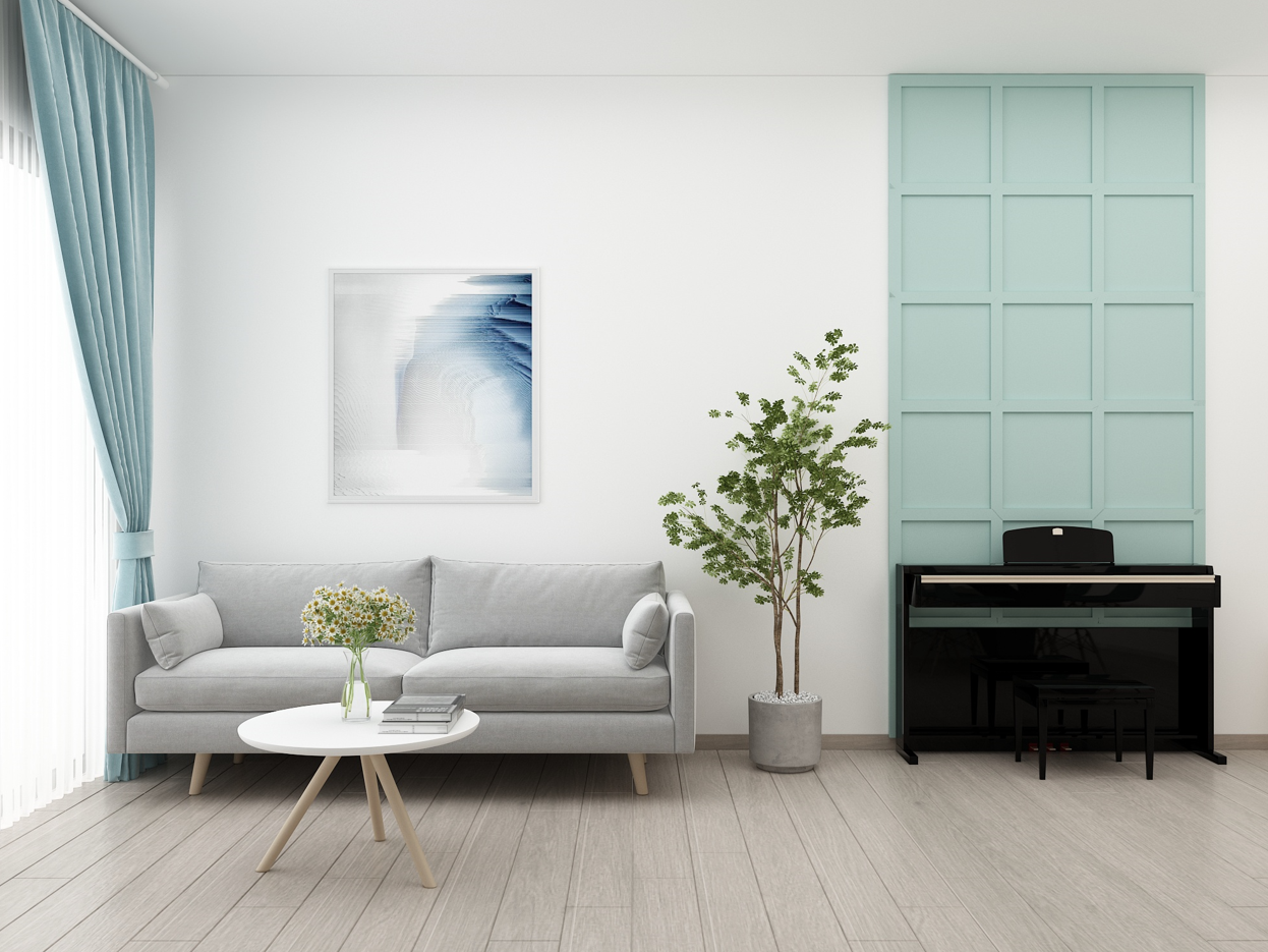 thiết kế nội thât căn hộ chung cư 70m2 - Khang điền