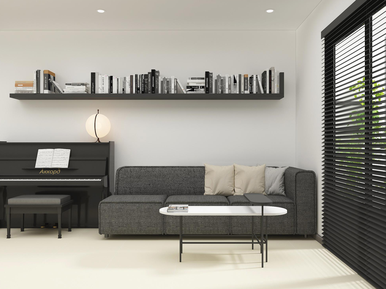 thiết kế nội thất căn hộ chung cư 70m2 - phòng khách Hà Đô